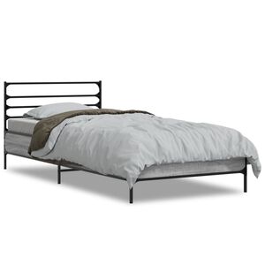 vidaXL Cadre de lit sans matelas sonoma gris 90x190 cm