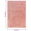 vidaXL Tapis shaggy &agrave; poils hauts Rose 160x230 cm 50 mm