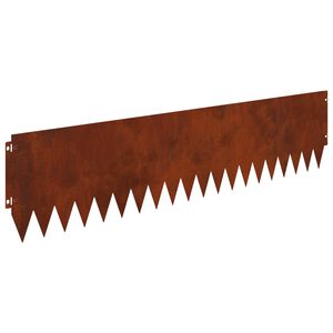 vidaXL Bordure de Pelouse 20 pc 103 x 25 cm Acier Rouill&eacute;