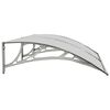 vidaXL Auvent de porte Gris 150x75 cm Polycarbonate