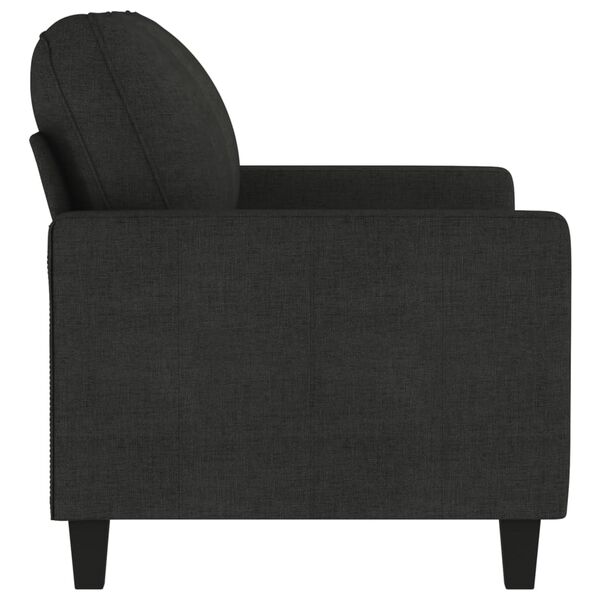 vidaXL Canap&eacute; &agrave; 2 places Noir 120 cm Tissu
