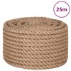 vidaXL Corde de jute 25 m de long 20 mm d'&eacute;paisseur