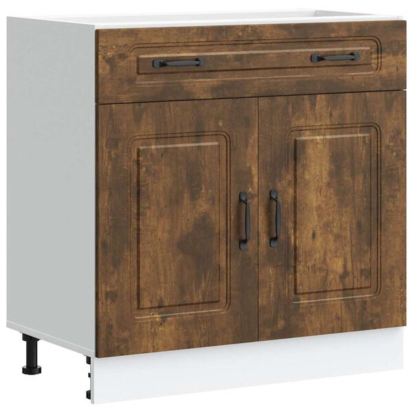 vidaXL Armoire de cuisine Kalmar ch&ecirc;ne fum&eacute; bois d'ing&eacute;nierie