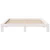 vidaXL Cadre de lit sans matelas blanc 200x200 cm bois massif de pin