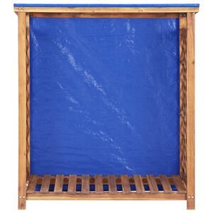 vidaXL Remise &agrave; bois de chauffage 105x38x115 cm Bois d'acacia solide