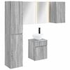 vidaXL Ensemble d'armoire de salle de bain 5 pcs Sonoma gris