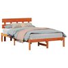 vidaXL Cadre de lit Marron 140 x 190 cm Bois de pin massif