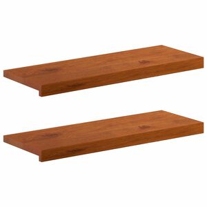 vidaXL Nez de marche 2 pi&egrave;ces 70 x 25 x 2 cm Marron