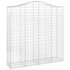 vidaXL Paniers à gabions arqués 8 pcs 200x50x200/220 cm Fer galvanisé