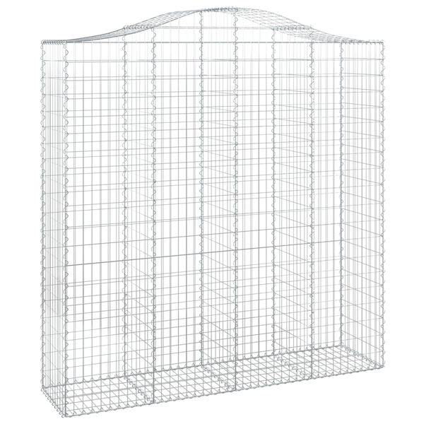 vidaXL Paniers à gabions arqués 8 pcs 200x50x200/220 cm Fer galvanisé