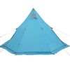 vidaXL Tente de camping tipi 5 personnes bleu imperméable