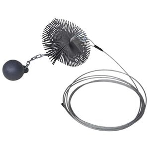 vidaXL Brosse ronde pour chemin&eacute;e Dia. 15 cm