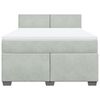 vidaXL Sommier à lattes de lit et matelas Gris clair 140x200cm Velours