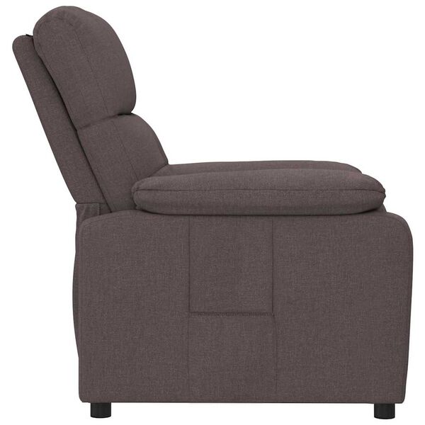 vidaXL Fauteuil inclinable Marron foncé Tissu