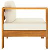 vidaXL Canapé de jardin 4 places et coussins blanc crème Bois d'acacia