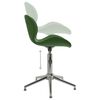 vidaXL Chaises pivotantes &agrave; manger lot de 2 vert fonc&eacute; velours