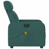 vidaXL Fauteuil de massage inclinable &eacute;lectrique Vert fonc&eacute; Tissu