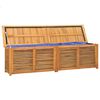 vidaXL Boîte de rangement jardin et sac 200x50x55 cm bois massif teck