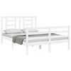 vidaXL Cadre de lit sans matelas blanc 140x200 cm bois massif