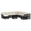 vidaXL Ensemble de canap&eacute; de jardin 12 pcs Noir et blanc cr&egrave;me