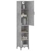vidaXL Buffet haut Gris b&eacute;ton 34,5x34x180 cm Bois d'ing&eacute;nierie