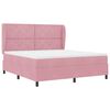 vidaXL Lit &agrave; ressorts avec matelas Rose 200 x 180 cm Polyester