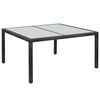 vidaXL Table de jardin noir 150x90x75 cm r&eacute;sine tress&eacute;e