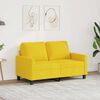 vidaXL Canap&eacute; &agrave; 2 places Jaune clair 120 cm Tissu