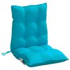vidaXL Coussins de chaise à dossier bas lot de 2 turquoise