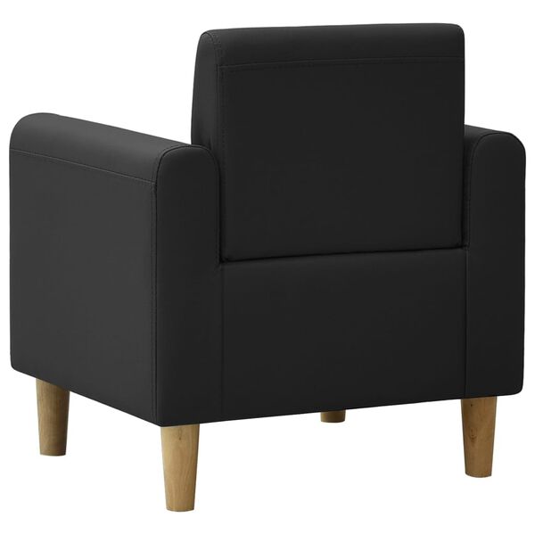 vidaXL Canap&eacute; pour enfants Noir Similicuir