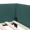 vidaXL Cadre de lit d'angle Vert foncé 90 cm x 200 cm Velours