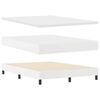 vidaXL Lit &agrave; ressorts avec matelas Blanc 160 x 200 cm Simili cuir