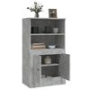vidaXL Buffet haut gris béton 60x35,5x103,5 cm bois d'ingénierie