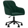 vidaXL Chaises pivotantes &agrave; manger lot de 2 Vert fonc&eacute; Velours