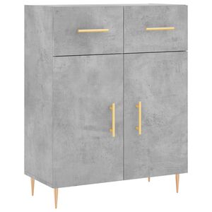 vidaXL Buffet gris b&eacute;ton 69,5x34x90 cm bois d'ing&eacute;nierie