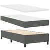 vidaXL Lit &agrave; ressorts avec matelas Gris fonc&eacute; 80 x 200 cm tissu