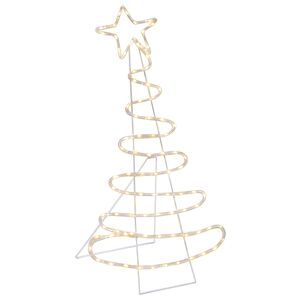 vidaXL Sapin de No&euml;l LED LOVIISA 100 LED Blanc chaud 51 x 99 cm