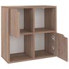 vidaXL Biblioth&egrave;que Ch&ecirc;ne Sonoma gris 60x27,5x59,5cm Bois d&rsquo;ing&eacute;nierie