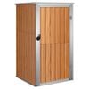 vidaXL Abri &agrave; outils de jardin marron 88x89x161 cm acier galvanis&eacute;