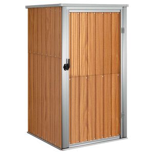 vidaXL Abri &agrave; outils de jardin marron 88x89x161 cm acier galvanis&eacute;
