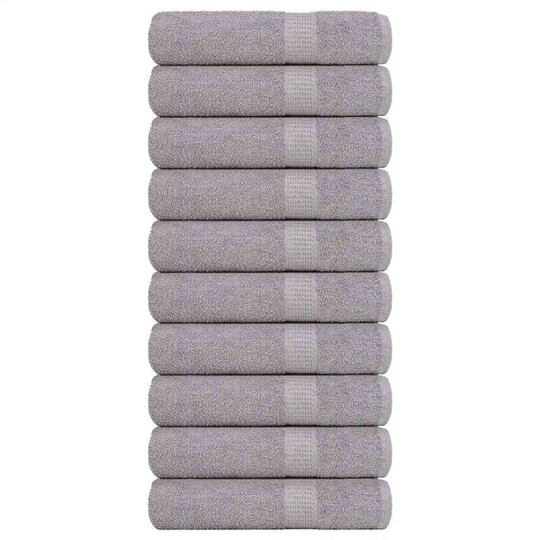 vidaXL Essuie-mains FROGN 10 pcs gris 50x100 cm 360 g/m&sup2;