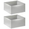 vidaXL Cache-pot de jardin 2 pc Argent&eacute; 60 x 60 x 40 cm