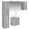 vidaXL Ensemble d'armoire de salle de bain 5 pc Sonoma gris