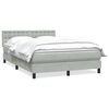 vidaXL Sommier &agrave; lattes de lit et matelas gris clair 140x220cm velours
