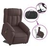 vidaXL Fauteuil inclinable de massage &eacute;lectrique Marron fonc&eacute; Tissu
