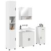 vidaXL Ensemble de mobilier de salle de bain avec tiroir 4 pcs Blanc