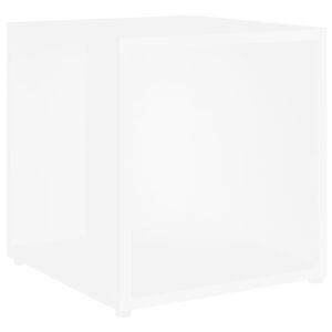 vidaXL Table d'appoint Blanc 33x33x34,5 cm Agglom&eacute;r&eacute;