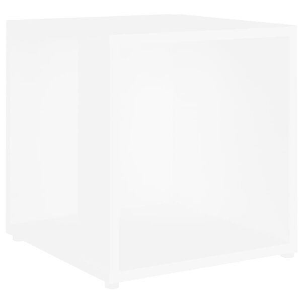 vidaXL Table d'appoint Blanc 33x33x34,5 cm Agglom&eacute;r&eacute;