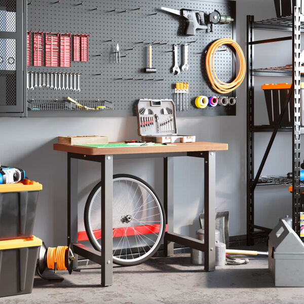 vidaXL &Eacute;tabli 100x60x83 cm bois massif de h&ecirc;tre rectangulaire