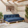 vidaXL Coussin de canap&eacute; sur palette 2 pcs Indigo 120 x 80 x 38 cm